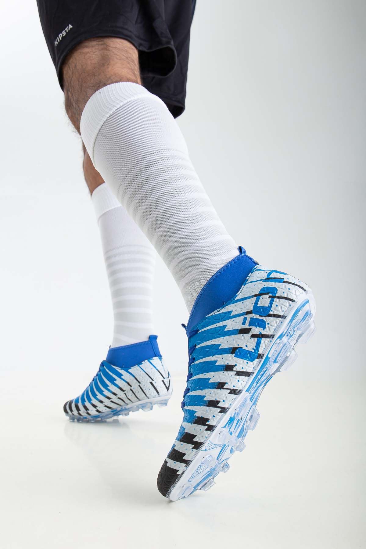 Freemax Unisex Çoraplı Krampon Futbol Ayakkabısı Siyah Sax