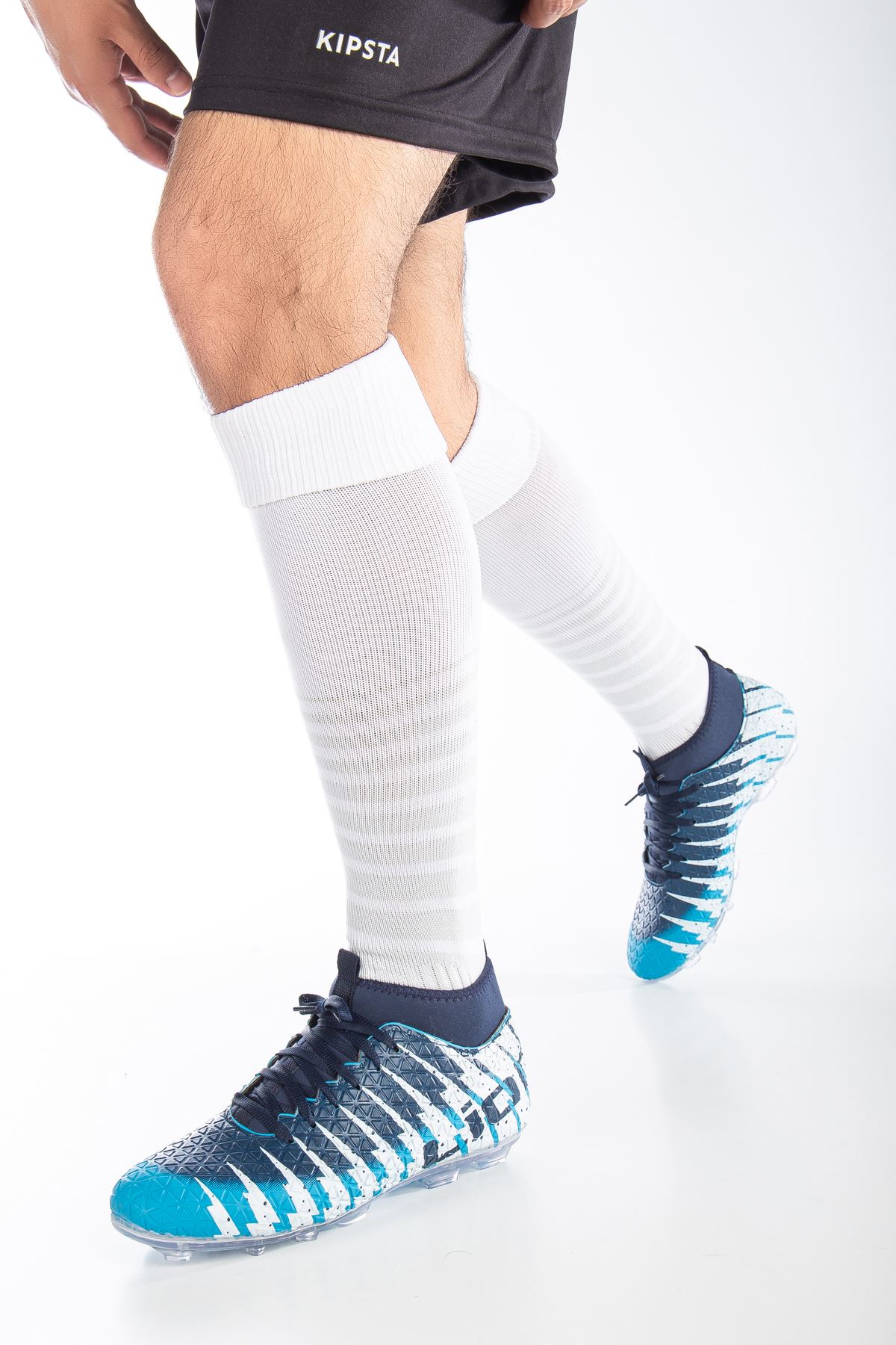 Freemax Unisex Çoraplı Krampon Futbol Ayakkabısı Turkuaz Lacivert