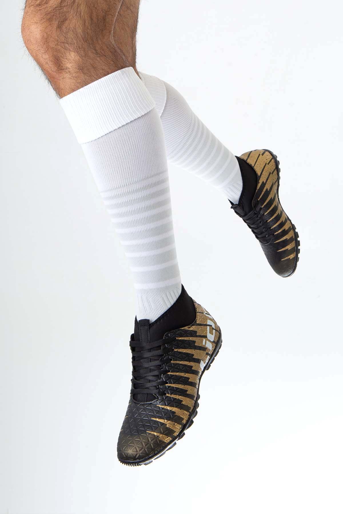 Freemax Unisex Çoraplı Halı saha Futbol Ayakkabısı Freemax.1452 Haki Siyah