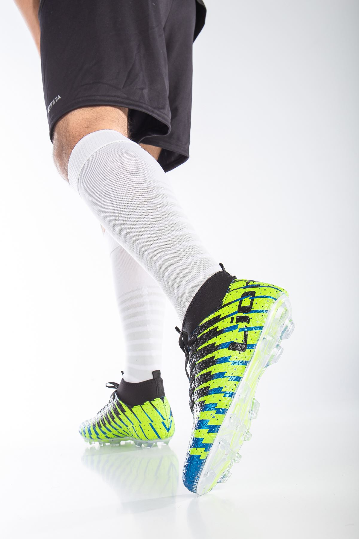 Freemax Unisex Çoraplı Krampon Futbol Ayakkabısı Mavi Sarı