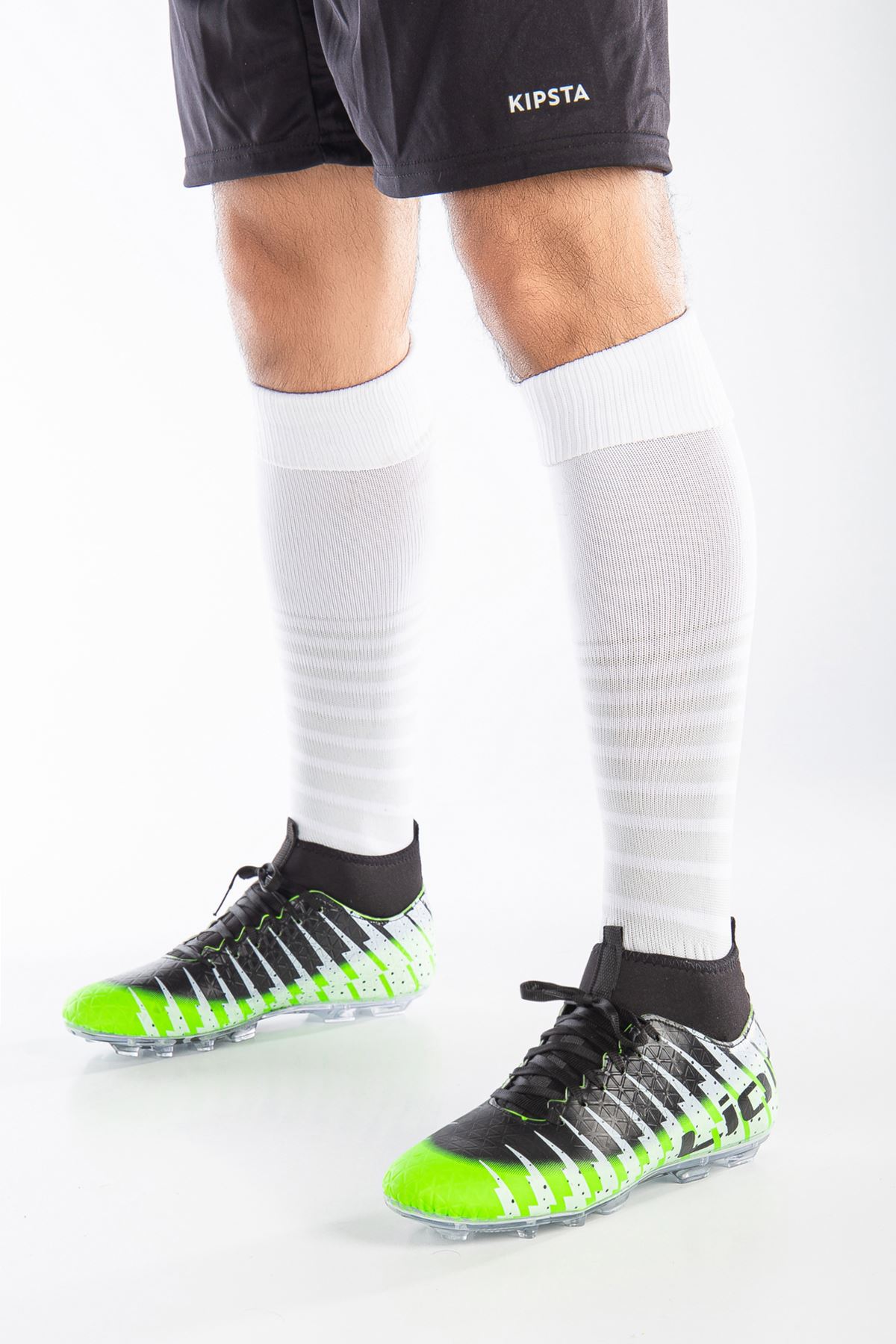 Freemax Unisex Çoraplı Krampon Futbol Ayakkabısı Yeşil Siyah