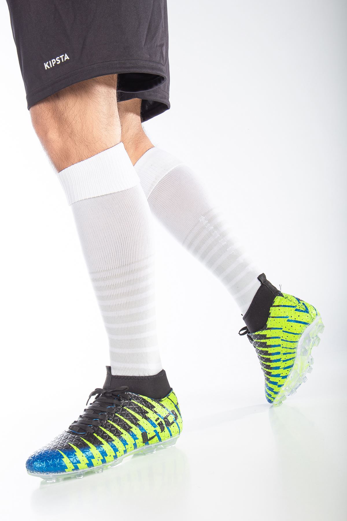 Freemax Unisex Çoraplı Krampon Futbol Ayakkabısı Mavi Sarı