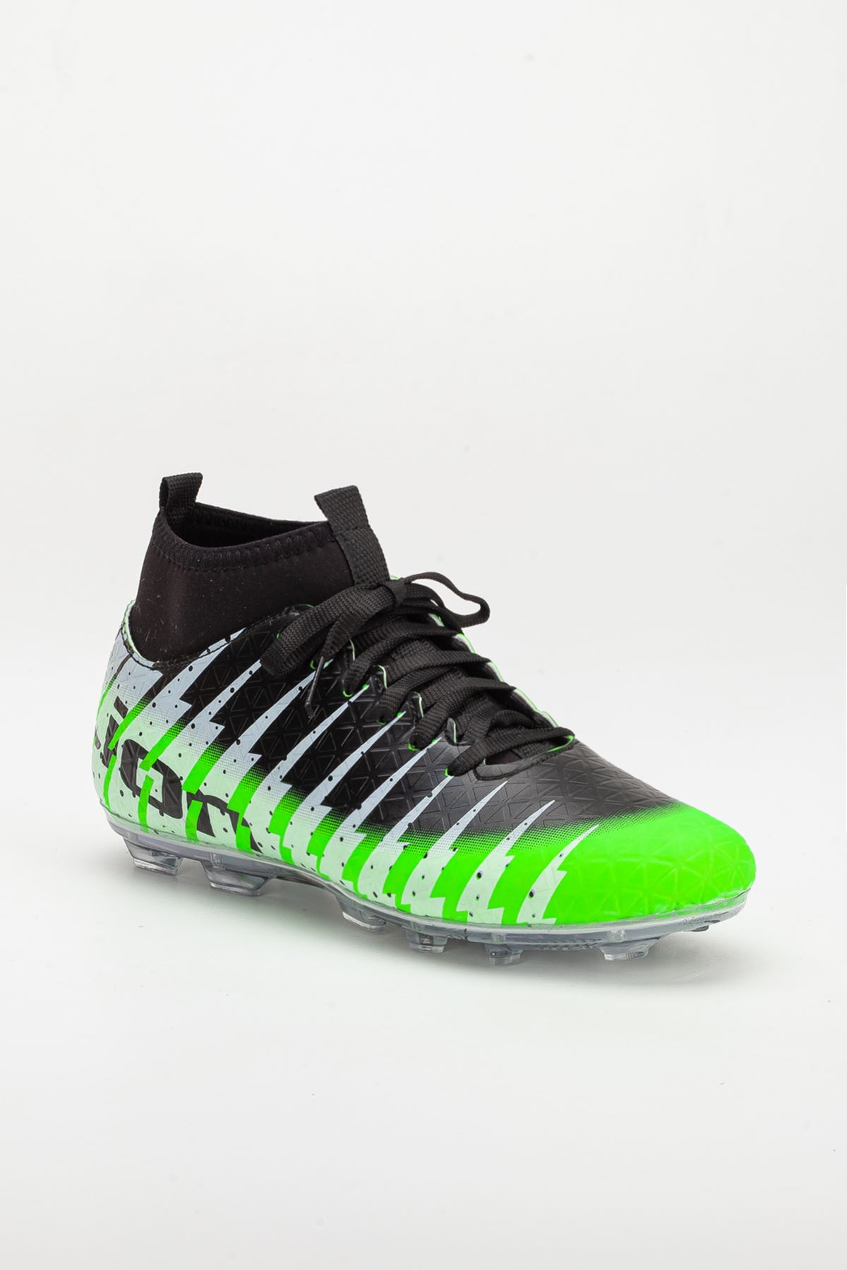 Freemax Unisex Çoraplı Krampon Futbol Ayakkabısı Yeşil Siyah