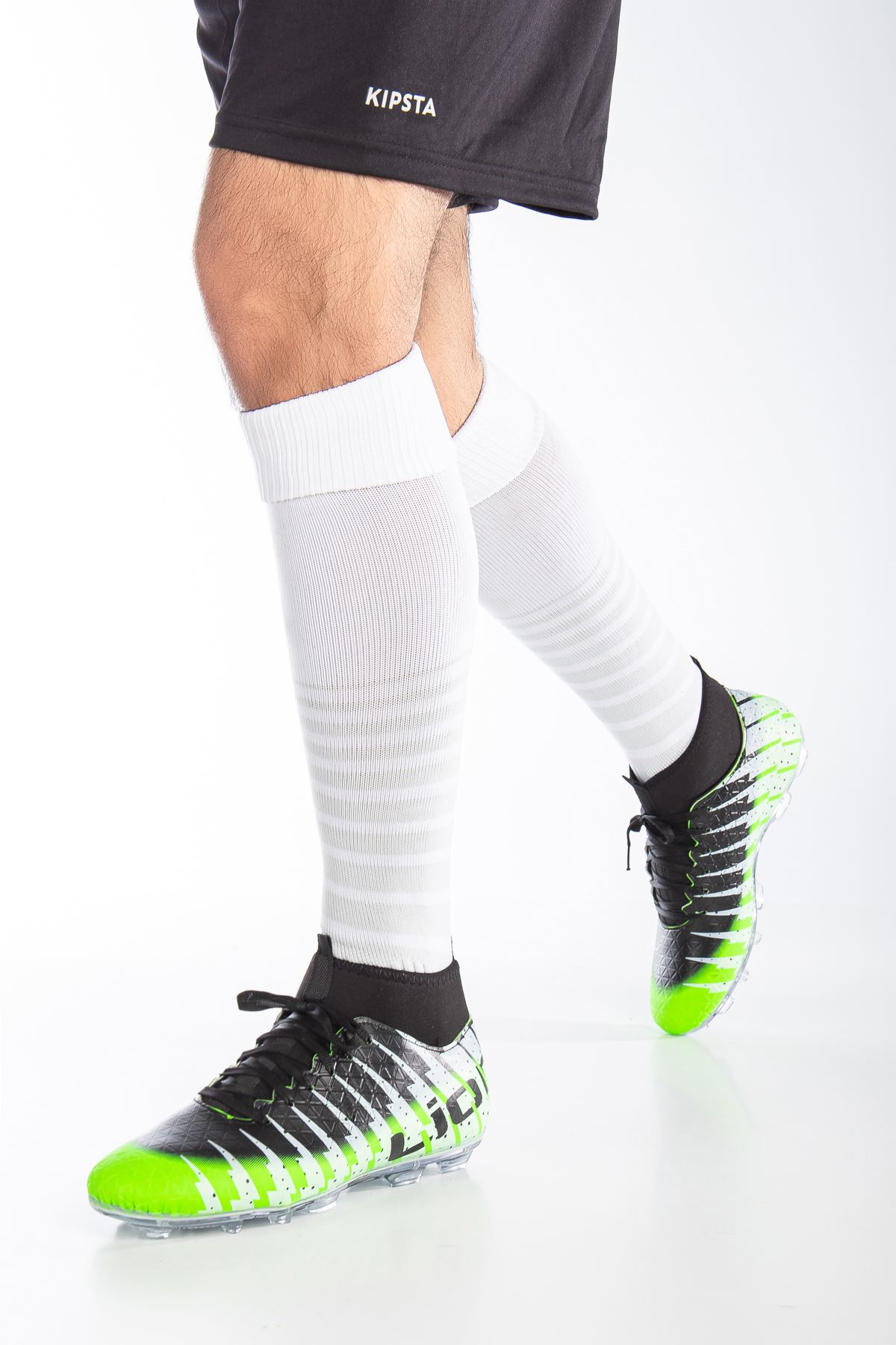 Freemax Unisex Çoraplı Krampon Futbol Ayakkabısı Yeşil Siyah