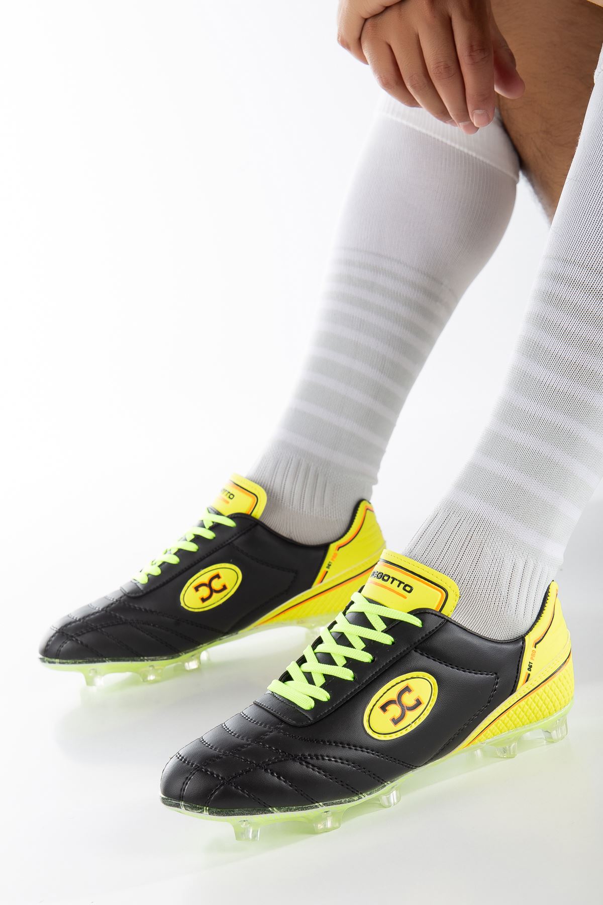 Freemax Unisex Krampon Futbol Ayakkabısı Dgt 2023 SİYAH SARI