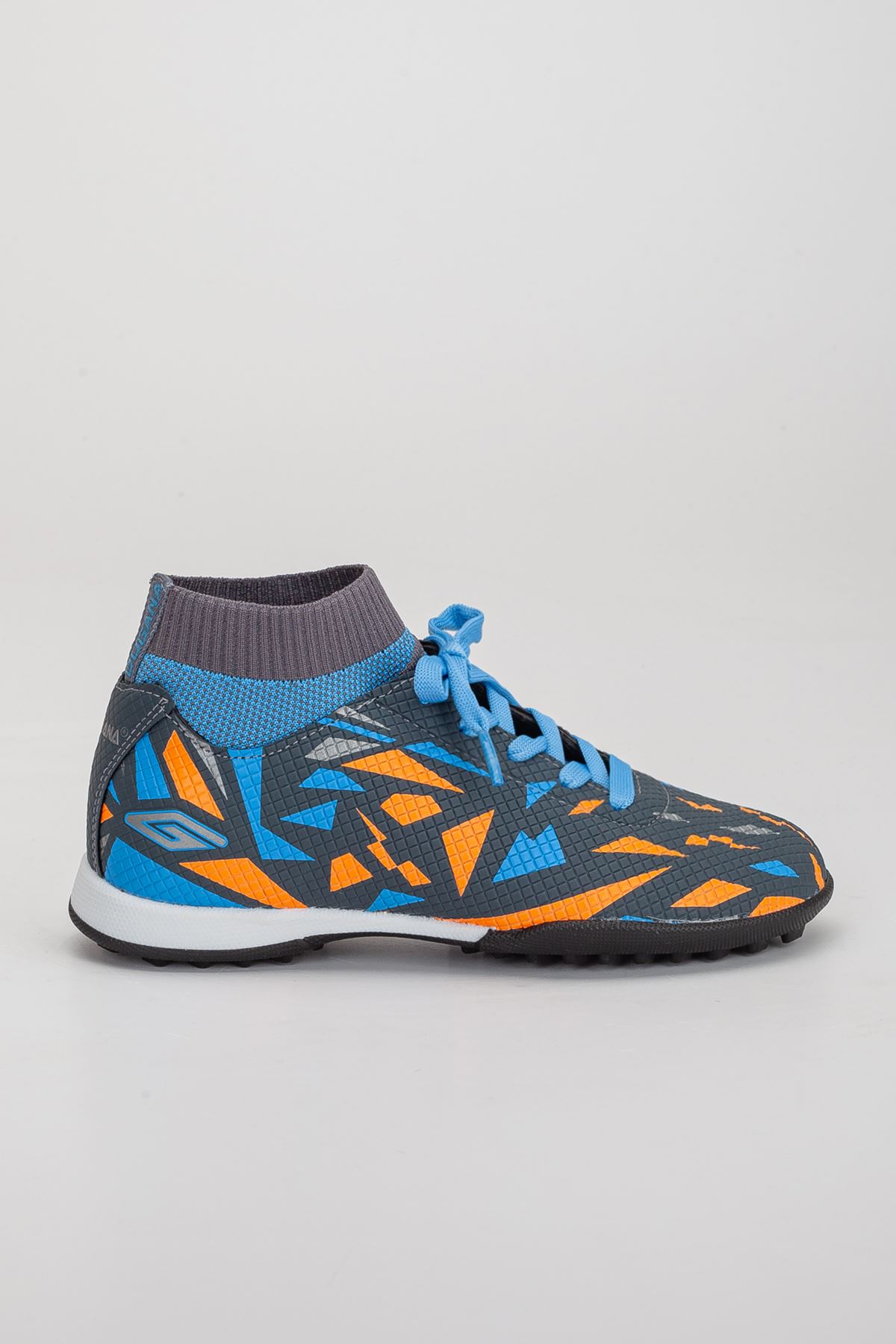 Freemax Unisex Çocuk Çoraplı Halı saha Futbol Ayakkabısı Dgn 2303 Füme Orange