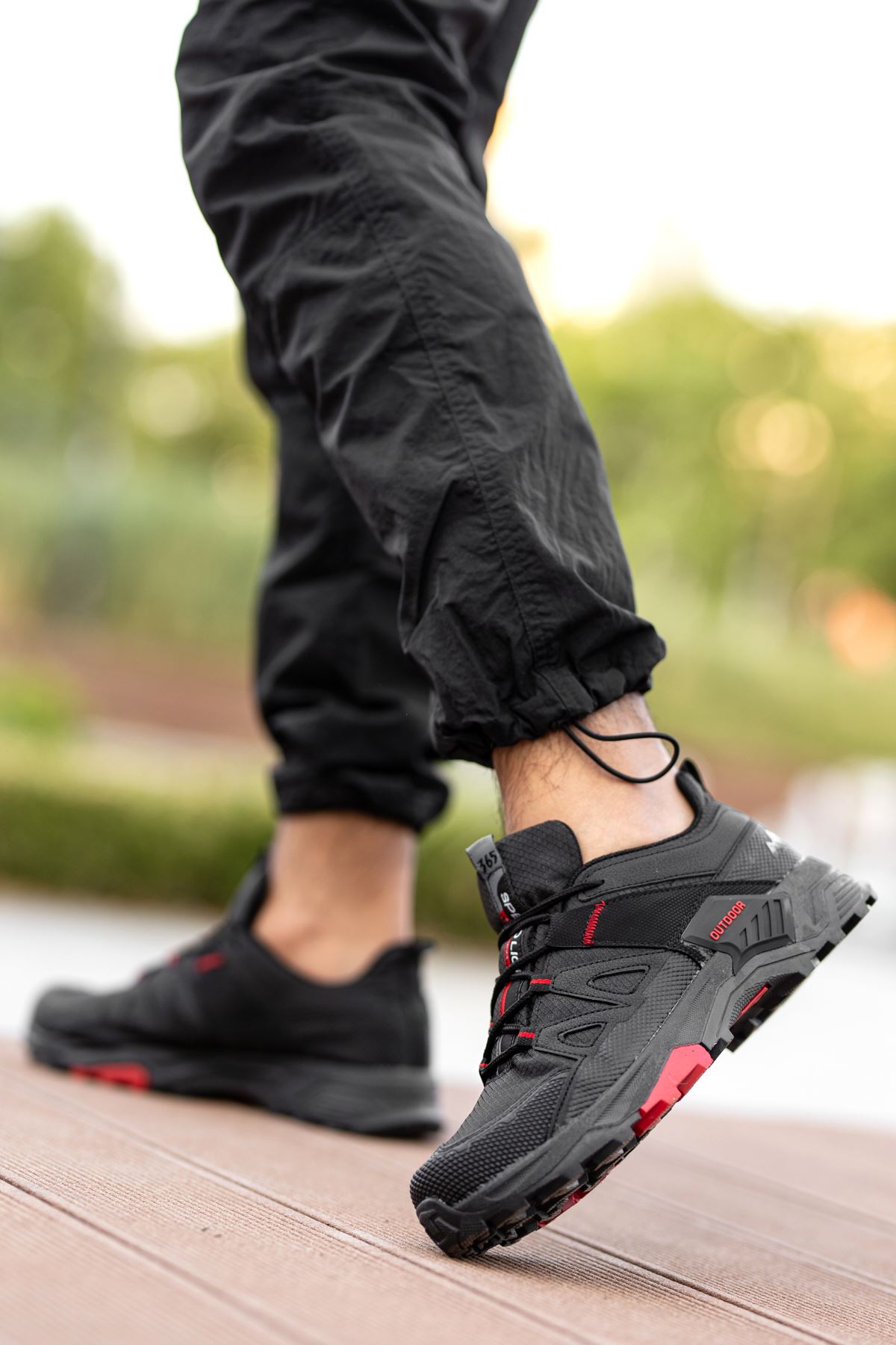 Freemax Erkek Anatomik iç Taban Outdoor Spor Sneaker Trekking Bot Ayakkabı Freemax.2394 Siyah Kırmızı