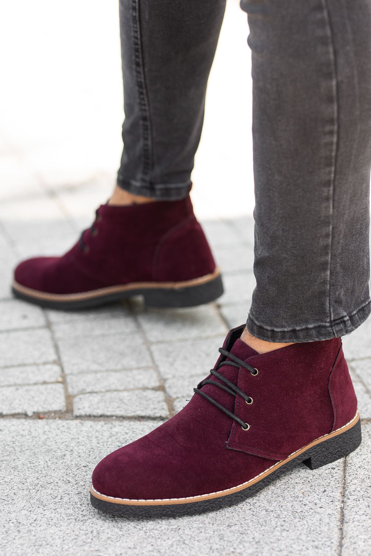 Freemax Erkek Papi Bağlı Kışlık Erkek Bot Freemax.Bgl102 Süet Bordo