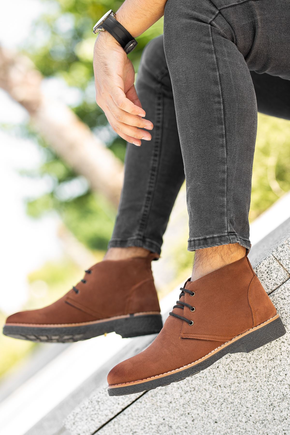 Freemax Erkek Papi Bağlı Kışlık Erkek Bot Freemax.Bgl102 Süet Taba