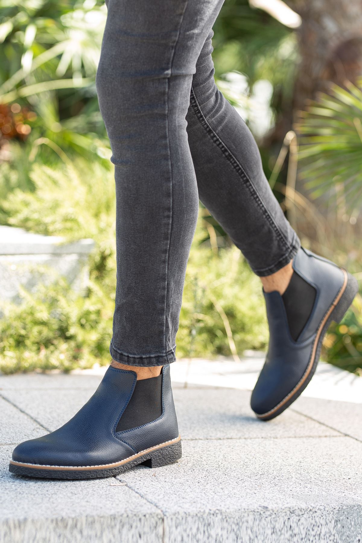 Freemax Unisex Ortopedik iç Tabanlık Suya Dayanıklı Chelsea Bot Garantili ÜrünFreemax.30141 Lacivert