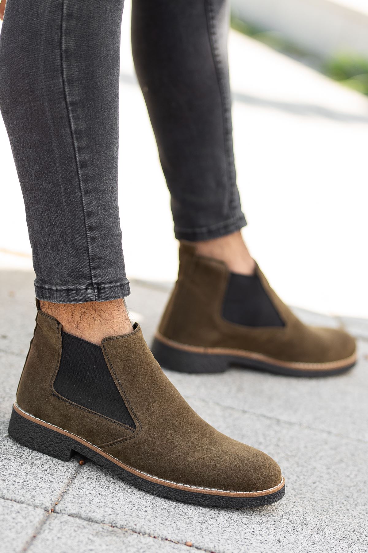 Freemax Unisex Ortopedik iç Tabanlık Suya Dayanıklı Chelsea Bot Garantili ÜrünFreemax.30141 SÜET HAKİ