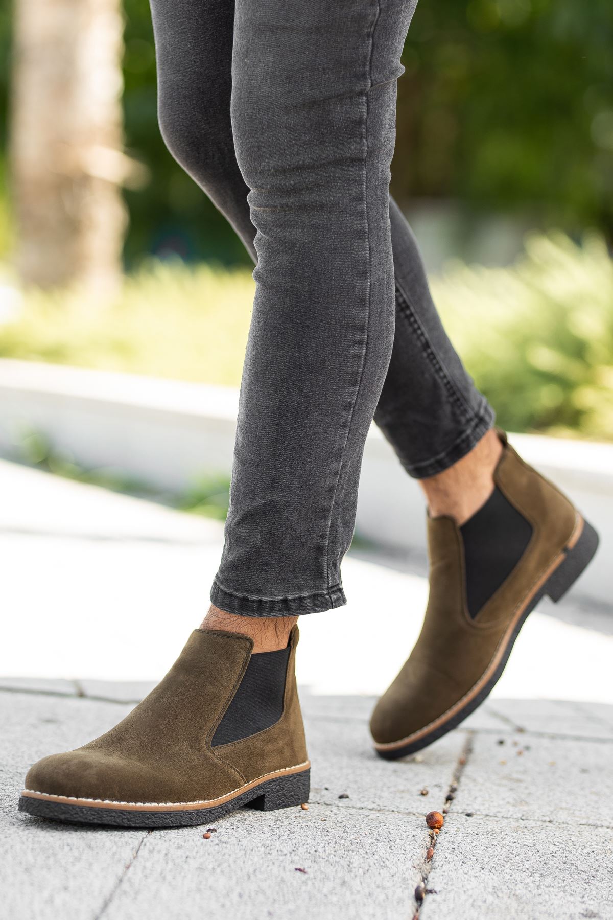 Freemax Unisex Ortopedik iç Tabanlık Suya Dayanıklı Chelsea Bot Garantili ÜrünFreemax.30141 SÜET HAKİ