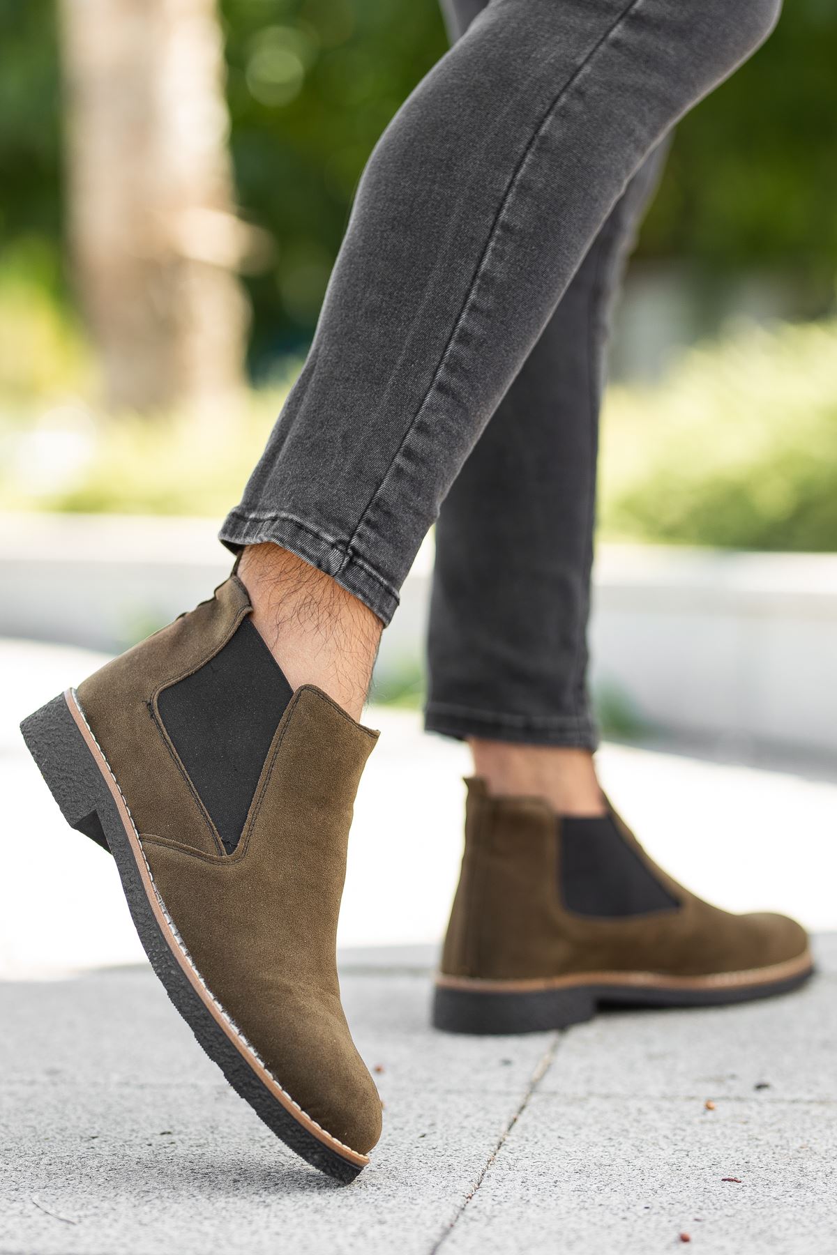 Freemax Unisex Ortopedik iç Tabanlık Suya Dayanıklı Chelsea Bot Garantili ÜrünFreemax.30141 SÜET HAKİ