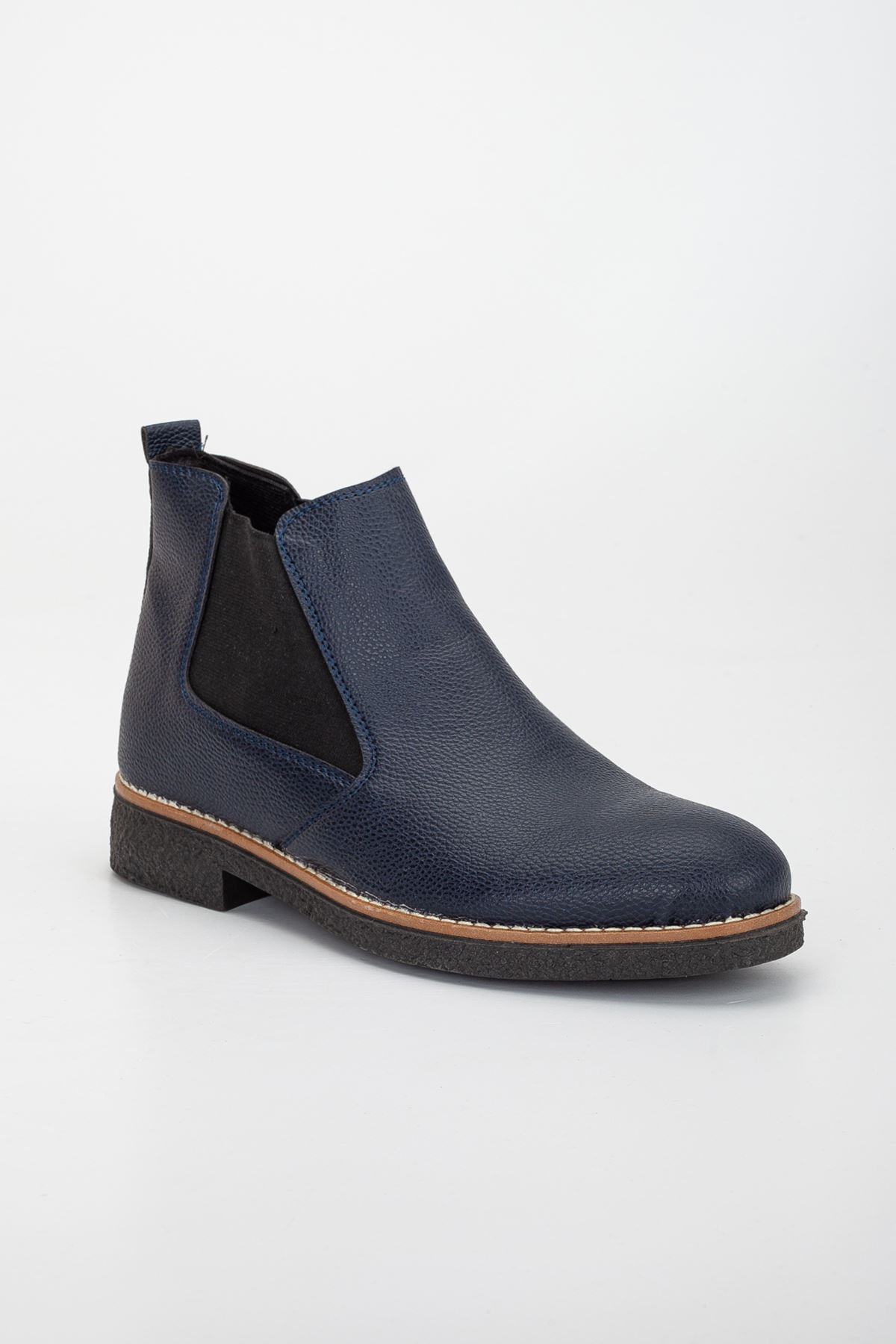 Freemax Unisex Ortopedik iç Tabanlık Suya Dayanıklı Chelsea Bot Garantili ÜrünFreemax.30141 Lacivert