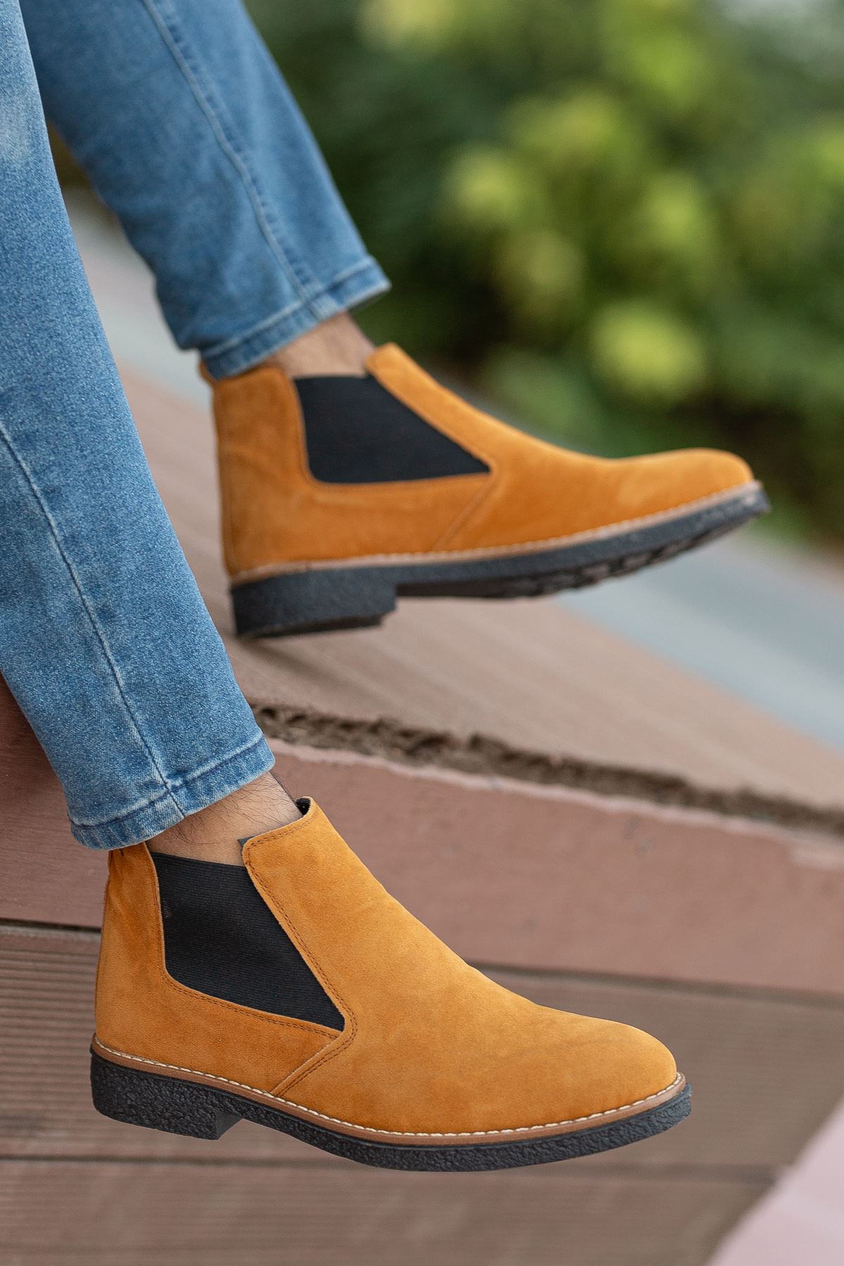 Freemax Unisex Ortopedik iç Tabanlık Suya Dayanıklı Chelsea Bot Garantili ÜrünFreemax.30141 Süet Tarçın