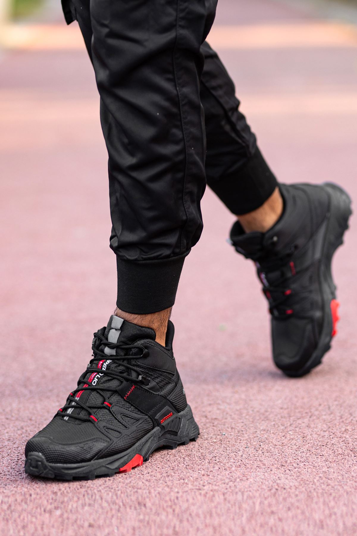 Freemax Erkek Anatomik iç Taban Outdoor Spor Sneaker Trekking Bot Freemax.2392 Siyah Kırmızı