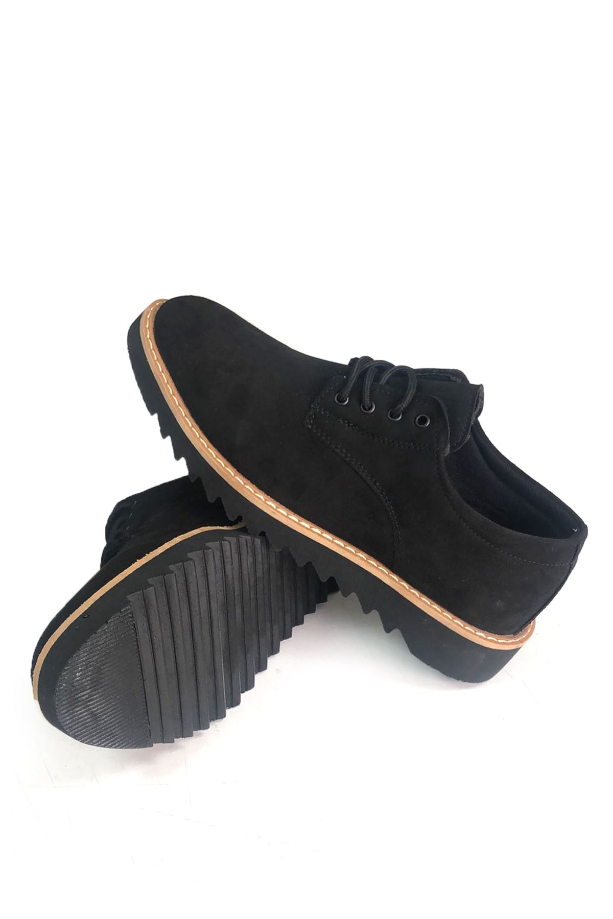 Freemax Erkek Anatomik Hafif Eva Taban Süet Oxford Ayakkabı Fm.2122 Siyah