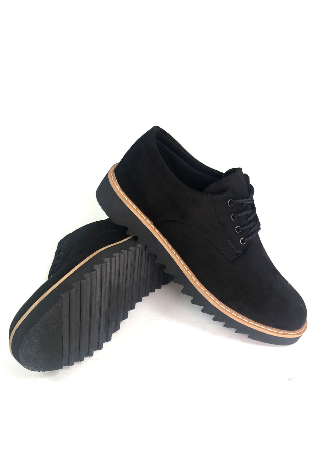 Freemax Erkek Anatomik Hafif Eva Taban Süet Oxford Ayakkabı Fm.2122 Siyah