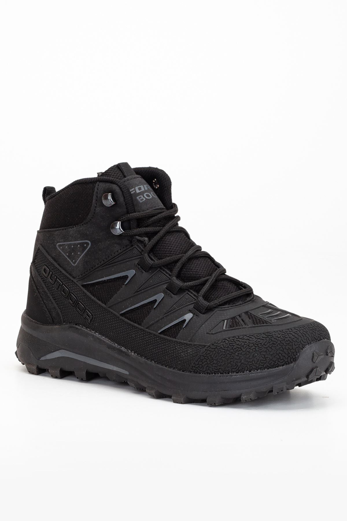 Freemax Erkek Watertight Trekking Su Geçirmez Kauçuk Kaplama Garantili Kışlık Outdoor Bot Esnek Kauçuk Taban Siyah Füme