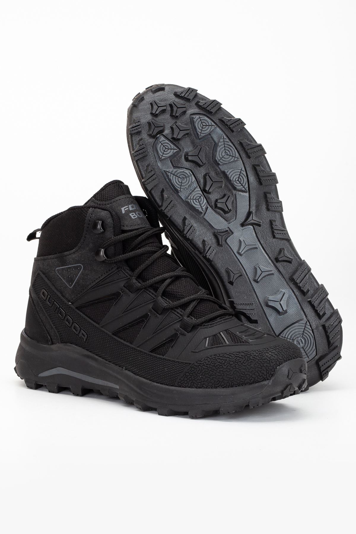 Freemax Erkek Watertight Trekking Su Geçirmez Kauçuk Kaplama Garantili Kışlık Outdoor Bot Esnek Kauçuk Taban Siyah