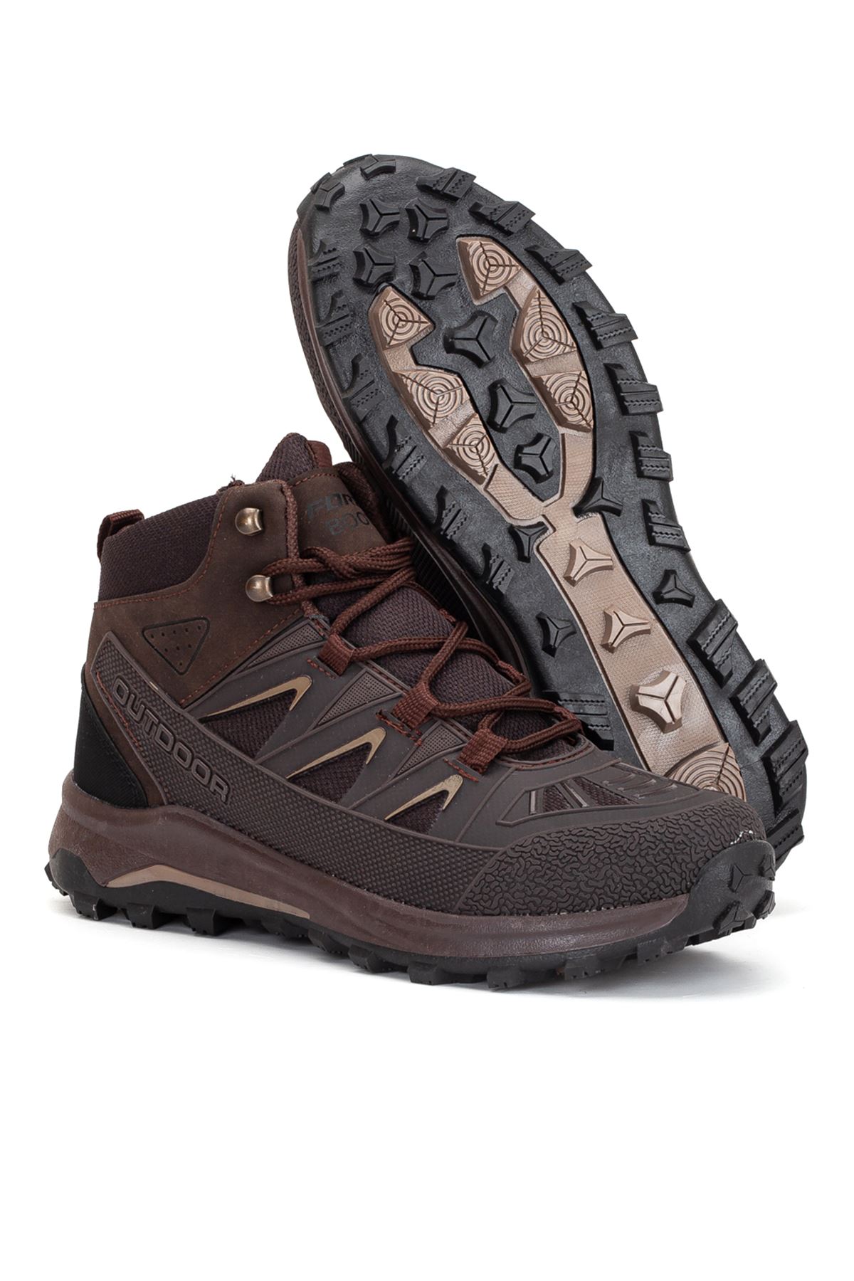 Freemax Erkek Watertight Trekking Su Geçirmez Kauçuk Kaplama Garantili Kışlık Outdoor Bot Esnek Kauçuk Taban Kahverengi