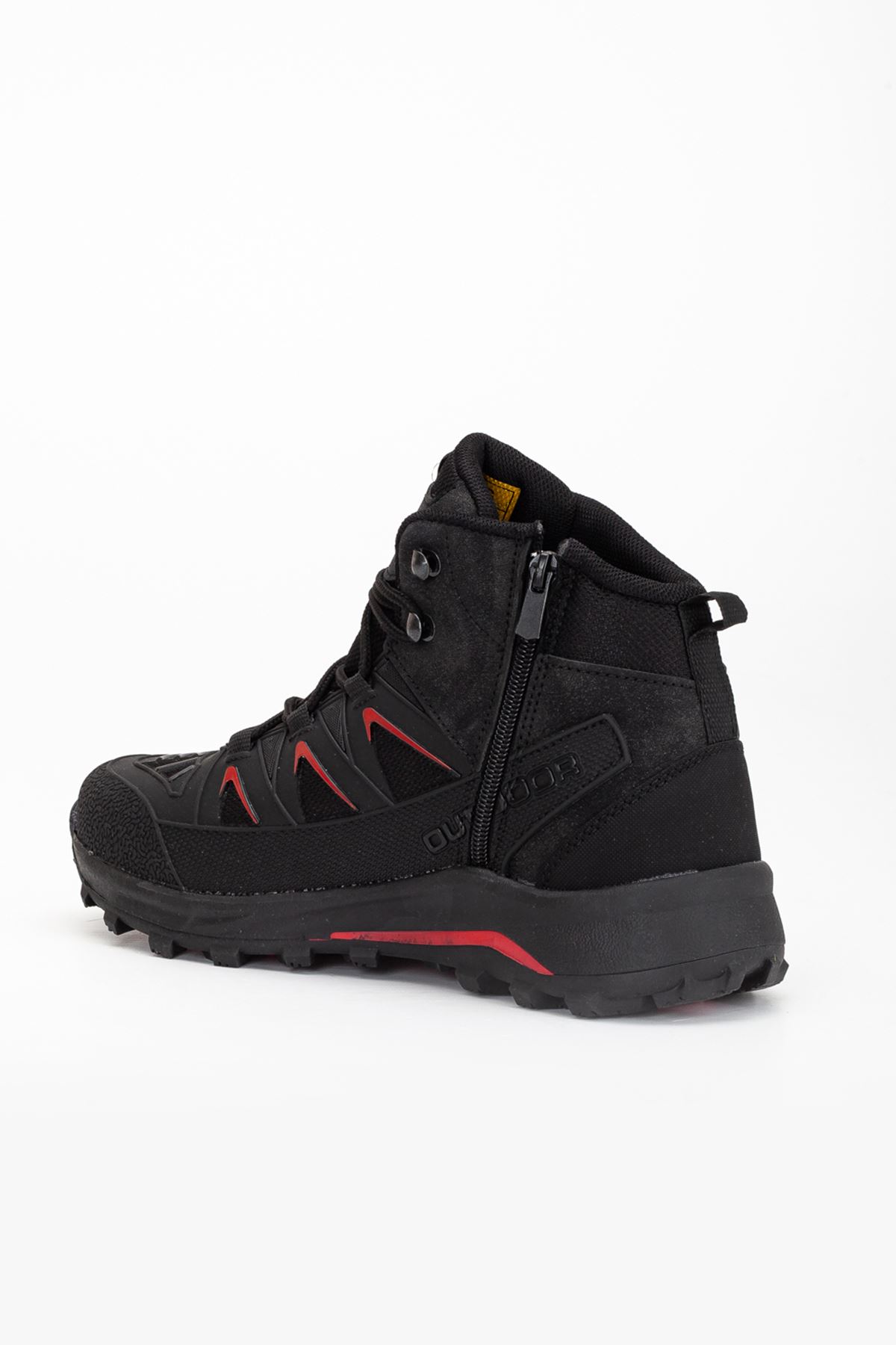 Freemax Erkek Watertight Trekking Su Geçirmez Kauçuk Kaplama Garantili Kışlık Outdoor Bot Esnek Kauçuk Taban Siyah Kırmızı