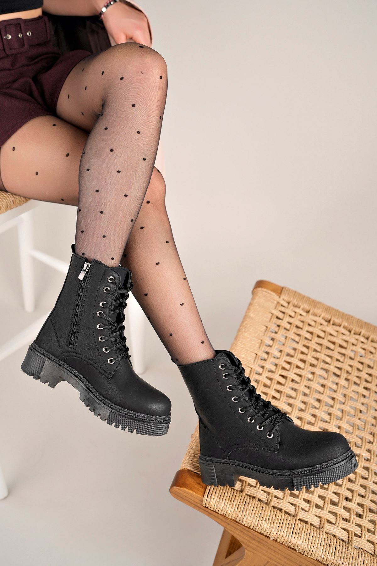 Freemax Kadın Çok Hafif Garantili Esnek Kaymaz Kauçuk Taban Kışlık Su Geçirmez Kadın Bot Çizme Freemax.ZEN.BOT.3010 Siyah