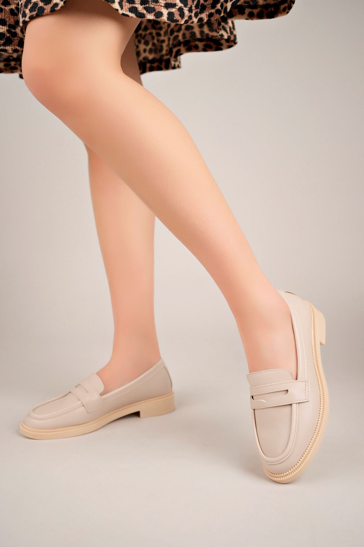 Freemax Kadın Hafif Rahat Makosen Ayakkabı abb.805 Ten