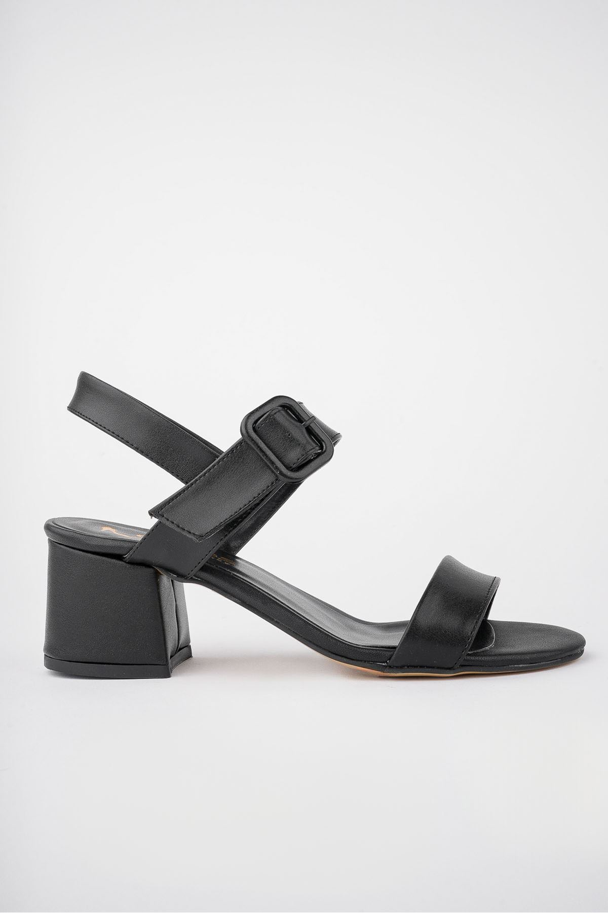 Freemax Kadın Klasik 6 cm Topuklu Renkli Ayakkabı abb.812 Siyah