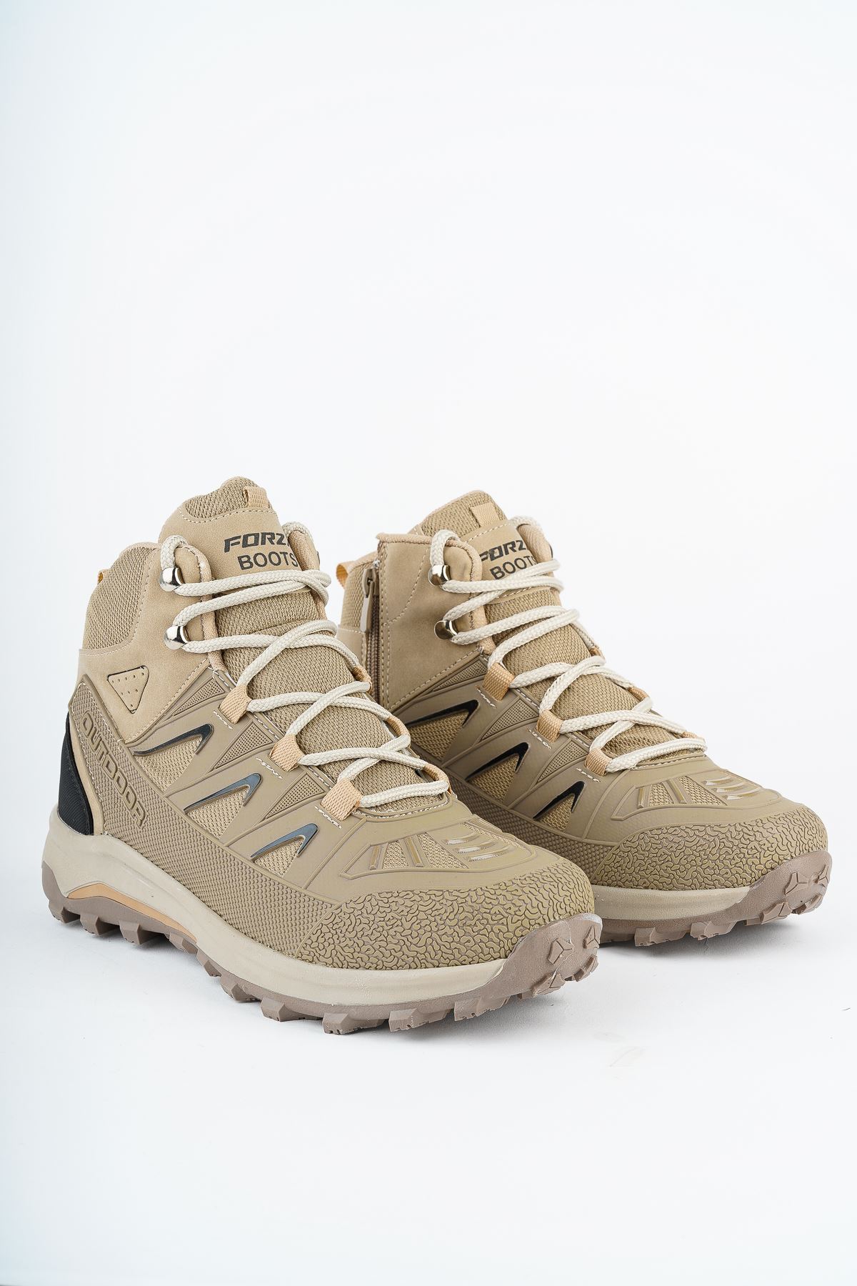 Freemax Erkek Watertight Trekking Su Geçirmez Kauçuk Kaplama Garantili Kışlık Outdoor Bot Esnek Kauçuk Taban Bej