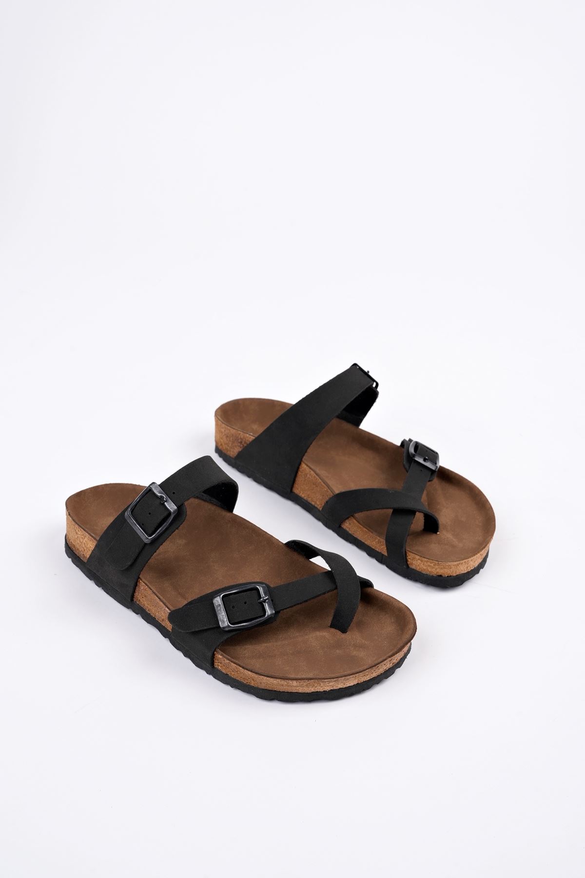 Freemax Kadın Garantili Anatomik Parmak Arası Yazlık Günlük Birken Mayari Terlik VEGAN4096 Siyah