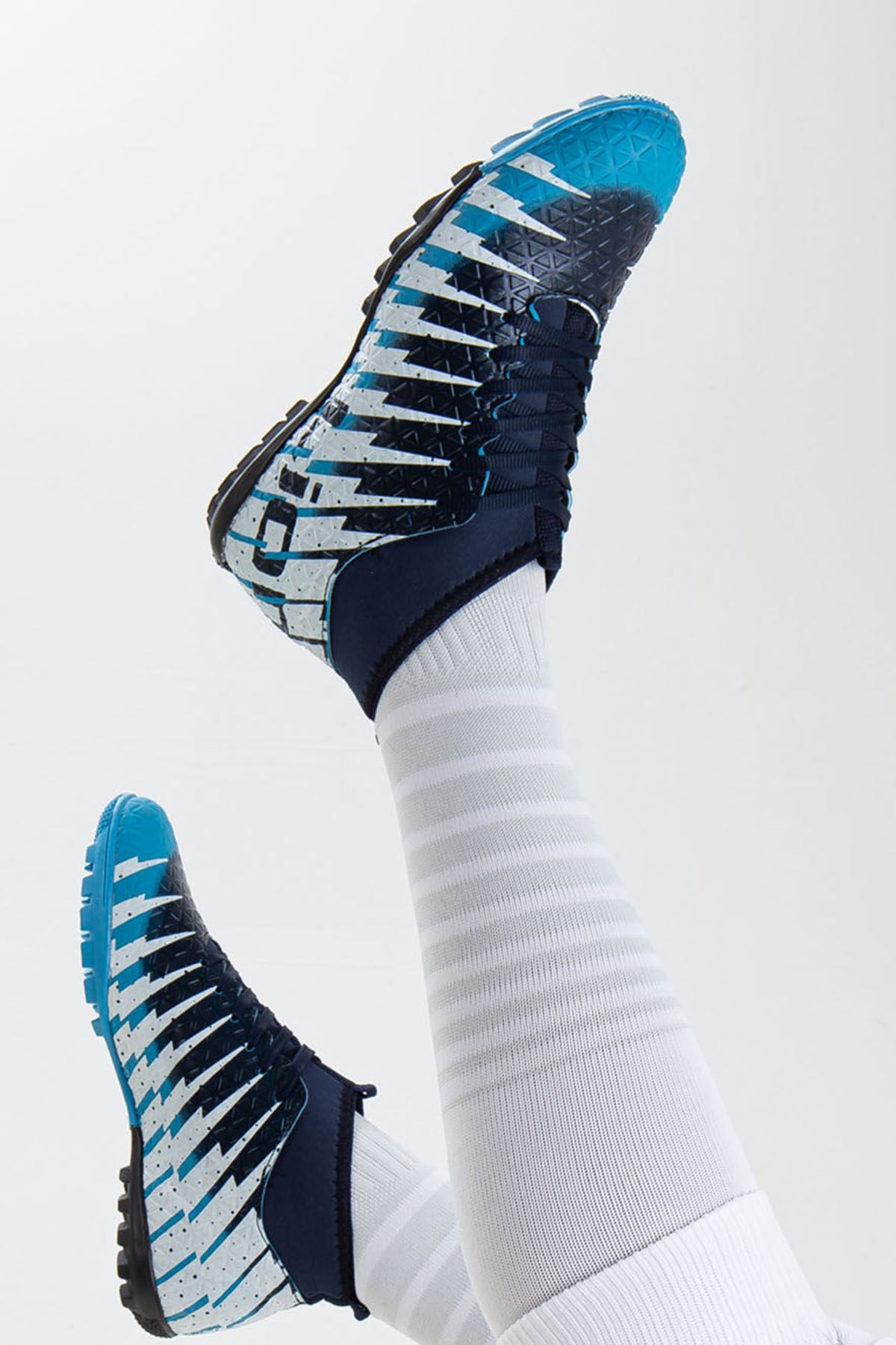 Freemax Çoraplı Çocuk Halı Saha Futbol Ayakkabısı Freemax.1453CCKHS Turkuaz Lacivert