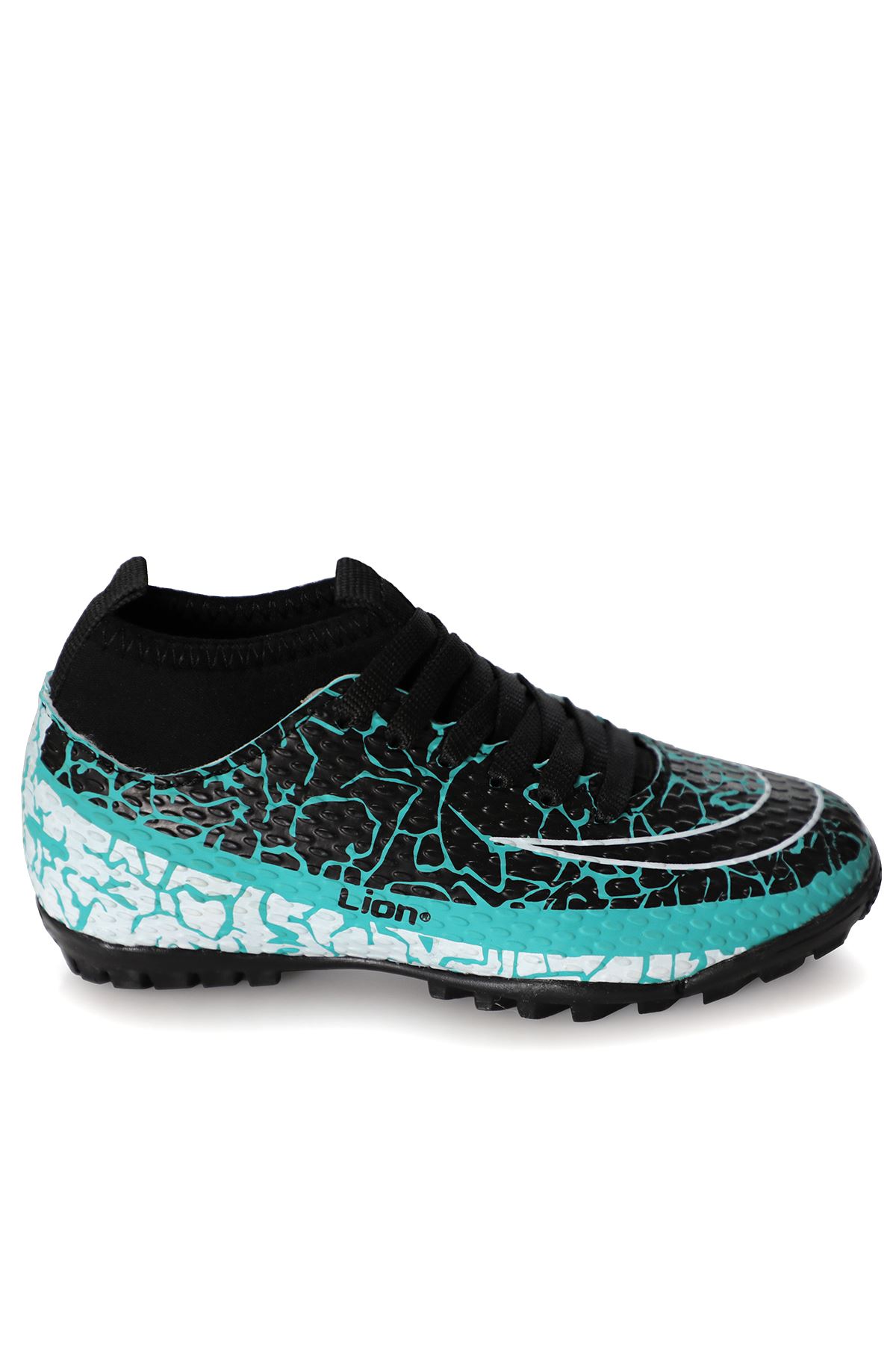 Freemax Garantili Çoraplı Çocuk Halı Saha Futbol Ayakkabısı Freemax.1071CCKHS Su Yeşili Siyah