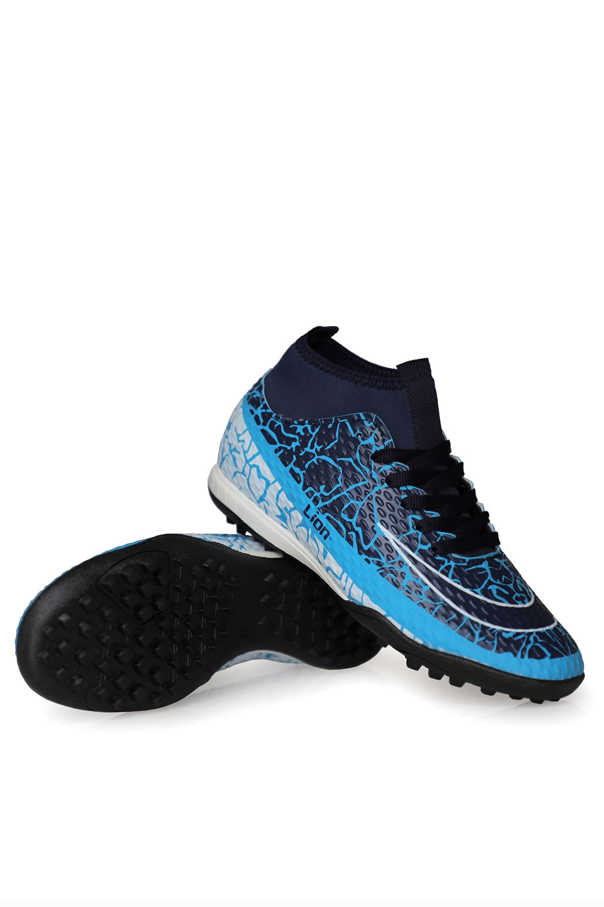 Freemax Unisex Çoraplı Halı saha Futbol Ayakkabısı Freemax.1072 Turkuaz Lacivert