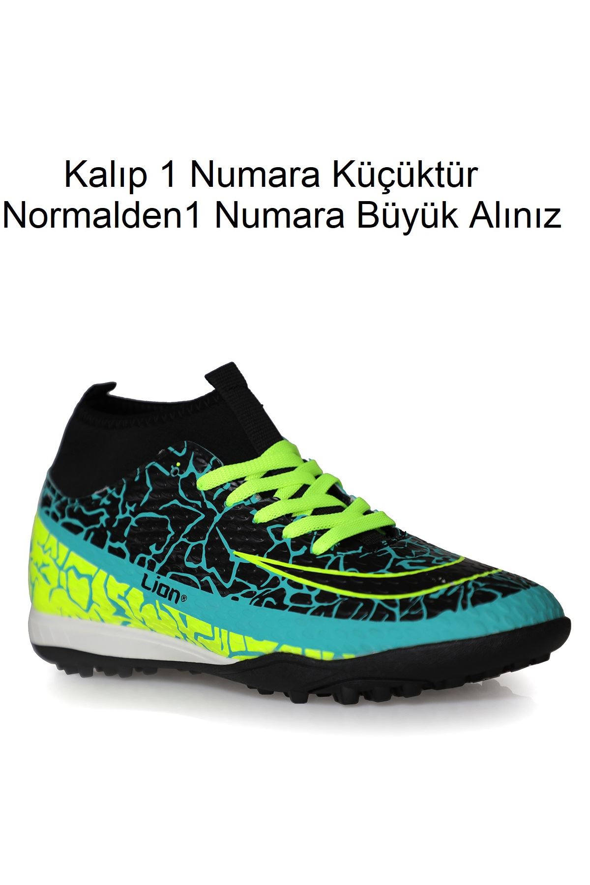 Freemax Unisex Çoraplı Halı saha Futbol Ayakkabısı Freemax.1072 Su Yeşili