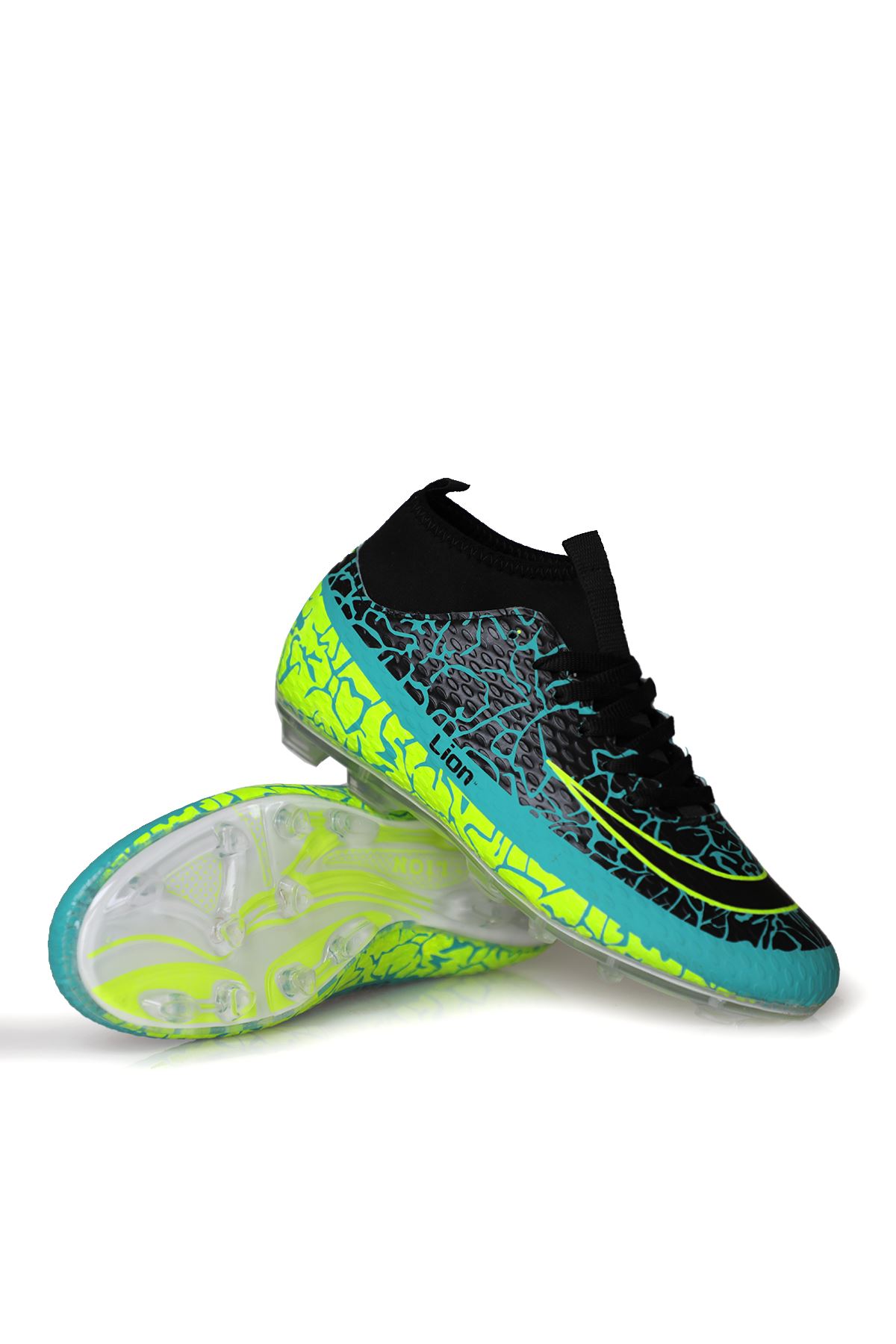 Freemax Unisex Çoraplı Krampon Futbol Ayakkabısı Freemax.1071 Su Yeşili