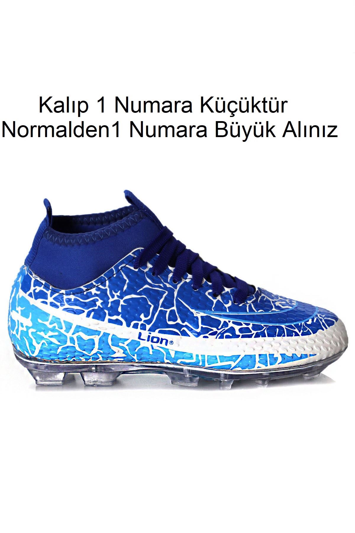 Freemax Unisex Çoraplı Krampon Futbol Ayakkabısı Freemax.1071 Beyaz Sax