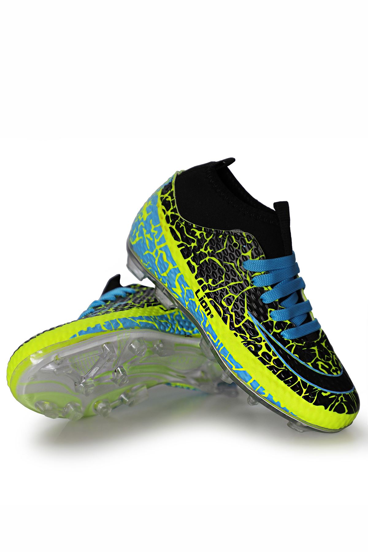 Freemax Garantili Çoraplı Çocuk Krampon Futbol Ayakkabısı Freemax.1071CCKKRMP Sarı Siyah