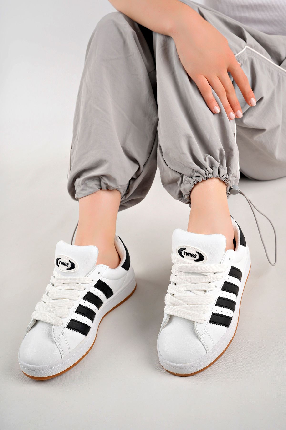 Freemax Campus Unisex Garantili Sneaker Spor Ayakkabı. Beyaz Siyah