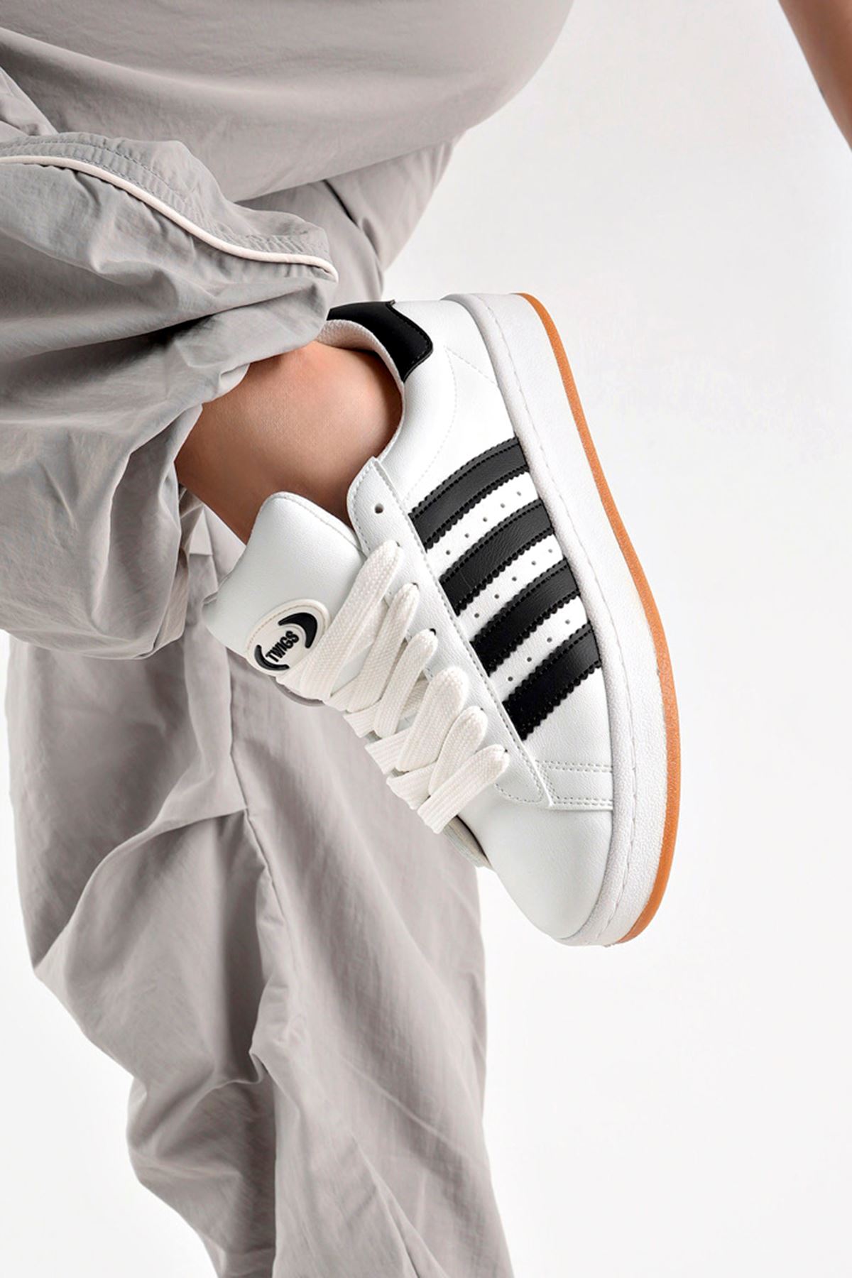 Freemax Campus Unisex Garantili Sneaker Spor Ayakkabı. Beyaz Siyah