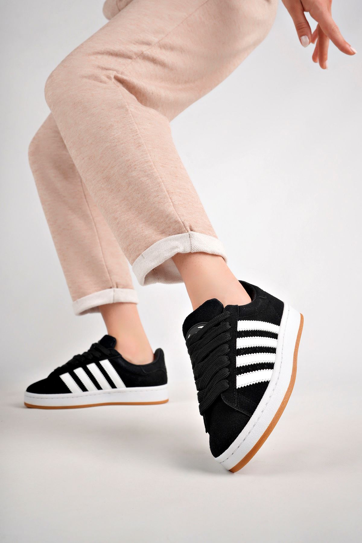 Freemax Campus Unisex Garantili Sneaker Spor Ayakkabı. Siyah Beyaz