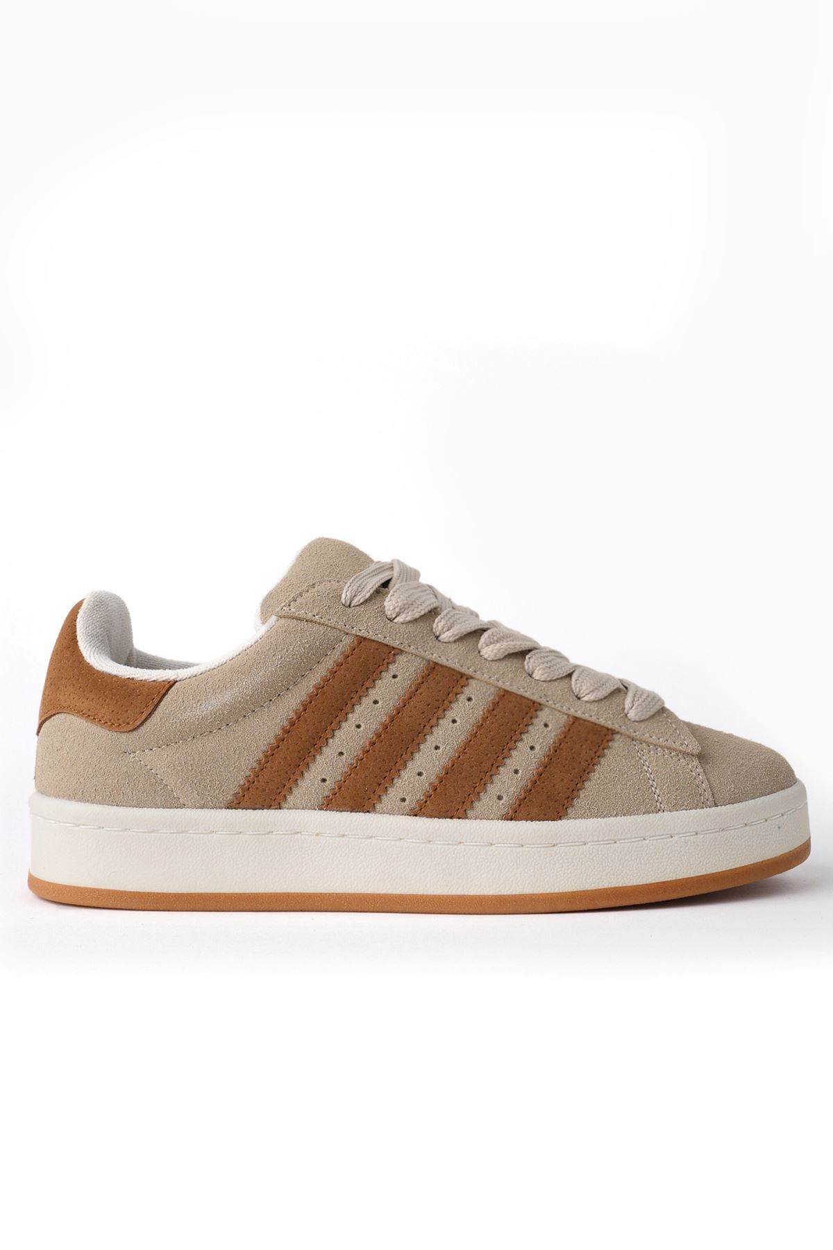 Freemax Campus Unisex Garantili Sneaker Spor Ayakkabı. Bej Kahve