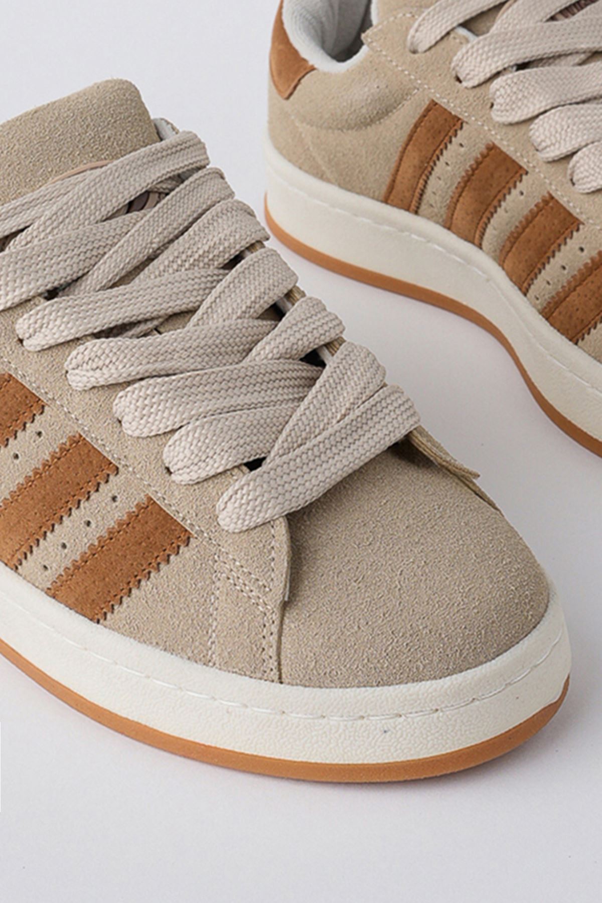 Freemax Campus Unisex Garantili Sneaker Spor Ayakkabı. Bej Kahve