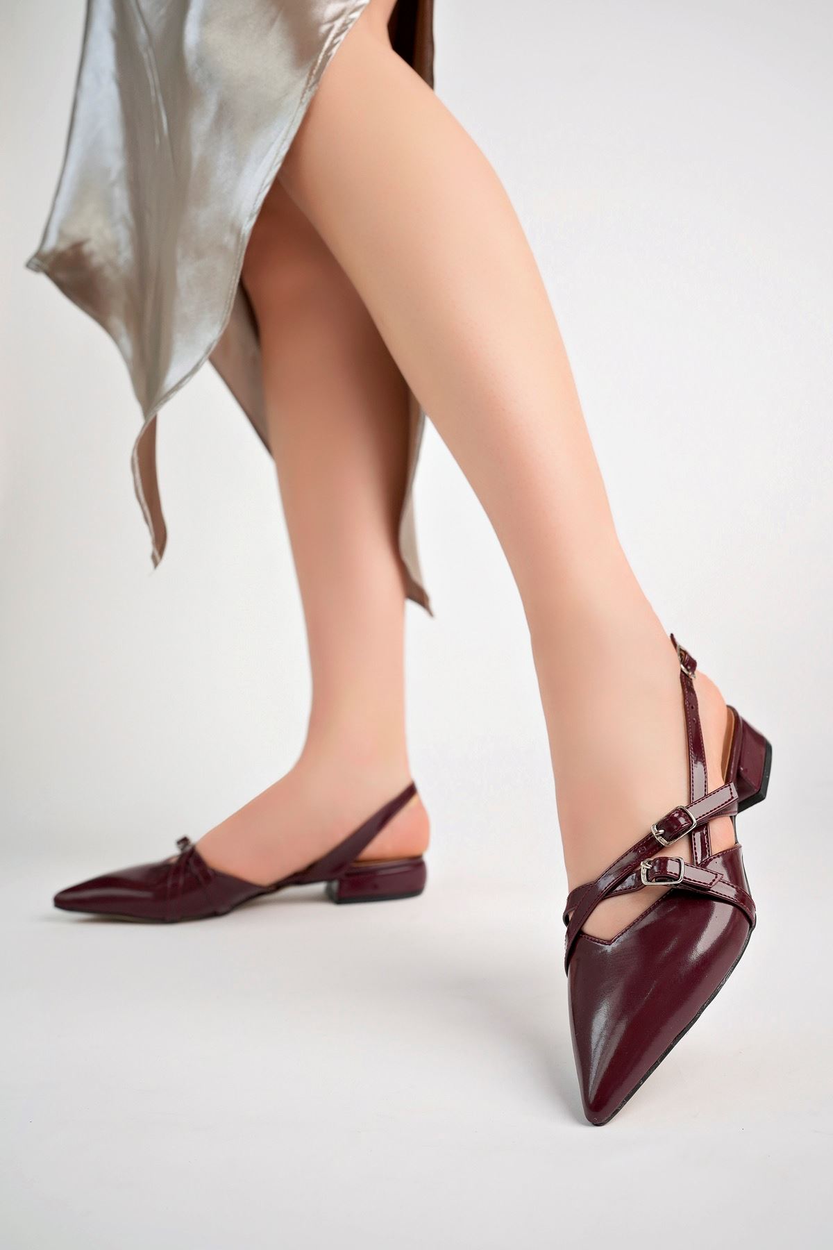 Freemax Kadın 3 cm Topuklu Ayakkabı Vrt.360 BORDO