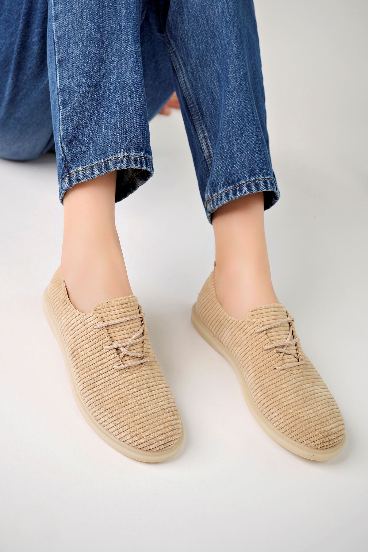 Freemax Kadın Rahat Slikon Taban Günlük Babet Ayakkabı Ppl.200 Ten