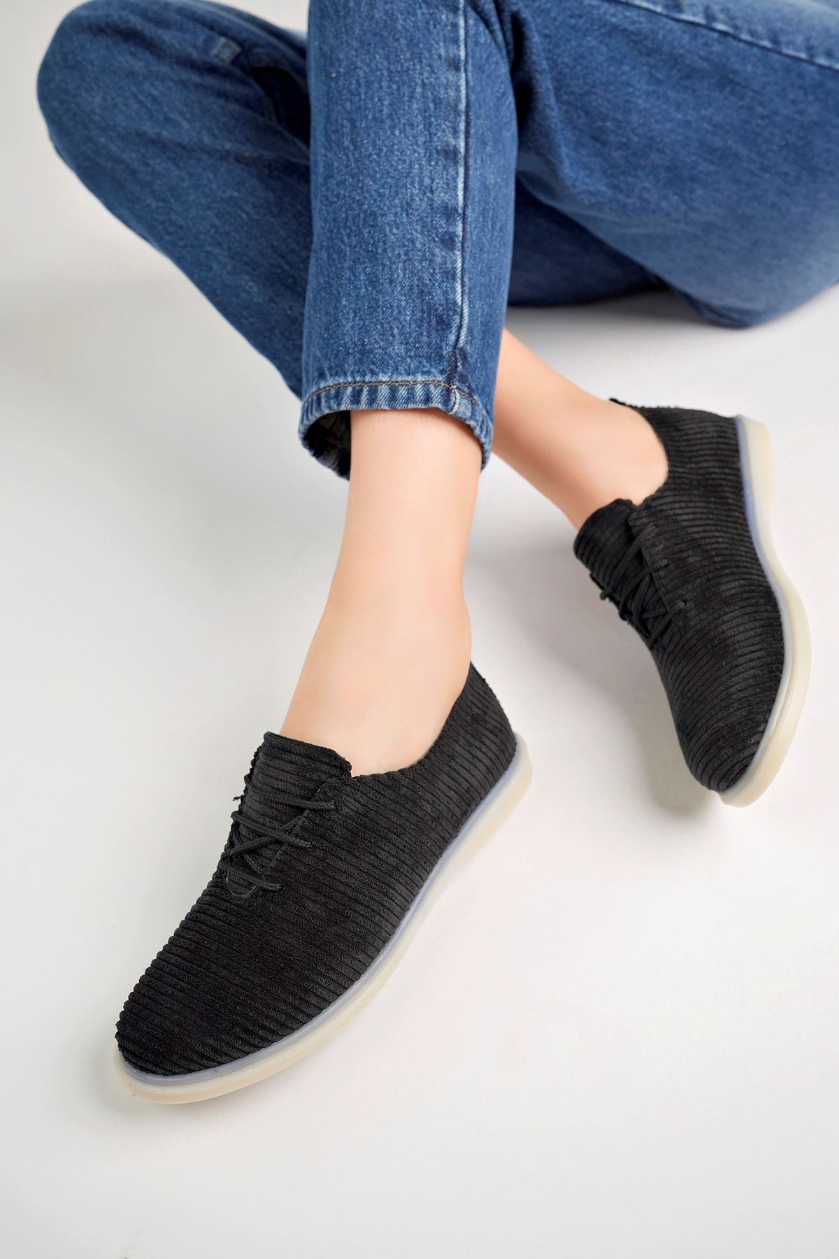 Freemax Kadın Rahat Slikon Taban Günlük Babet Ayakkabı Ppl.200 Siyah