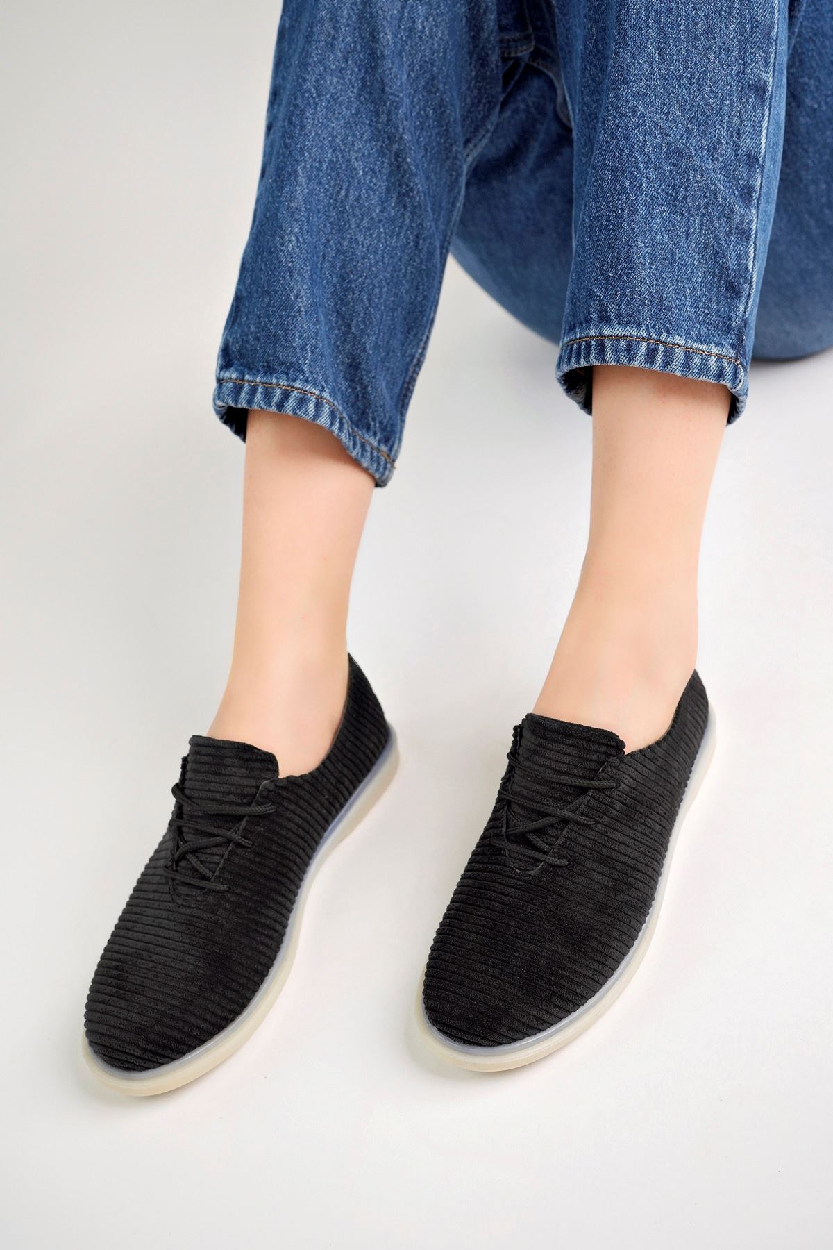 Freemax Kadın Rahat Slikon Taban Günlük Babet Ayakkabı Ppl.200 Siyah