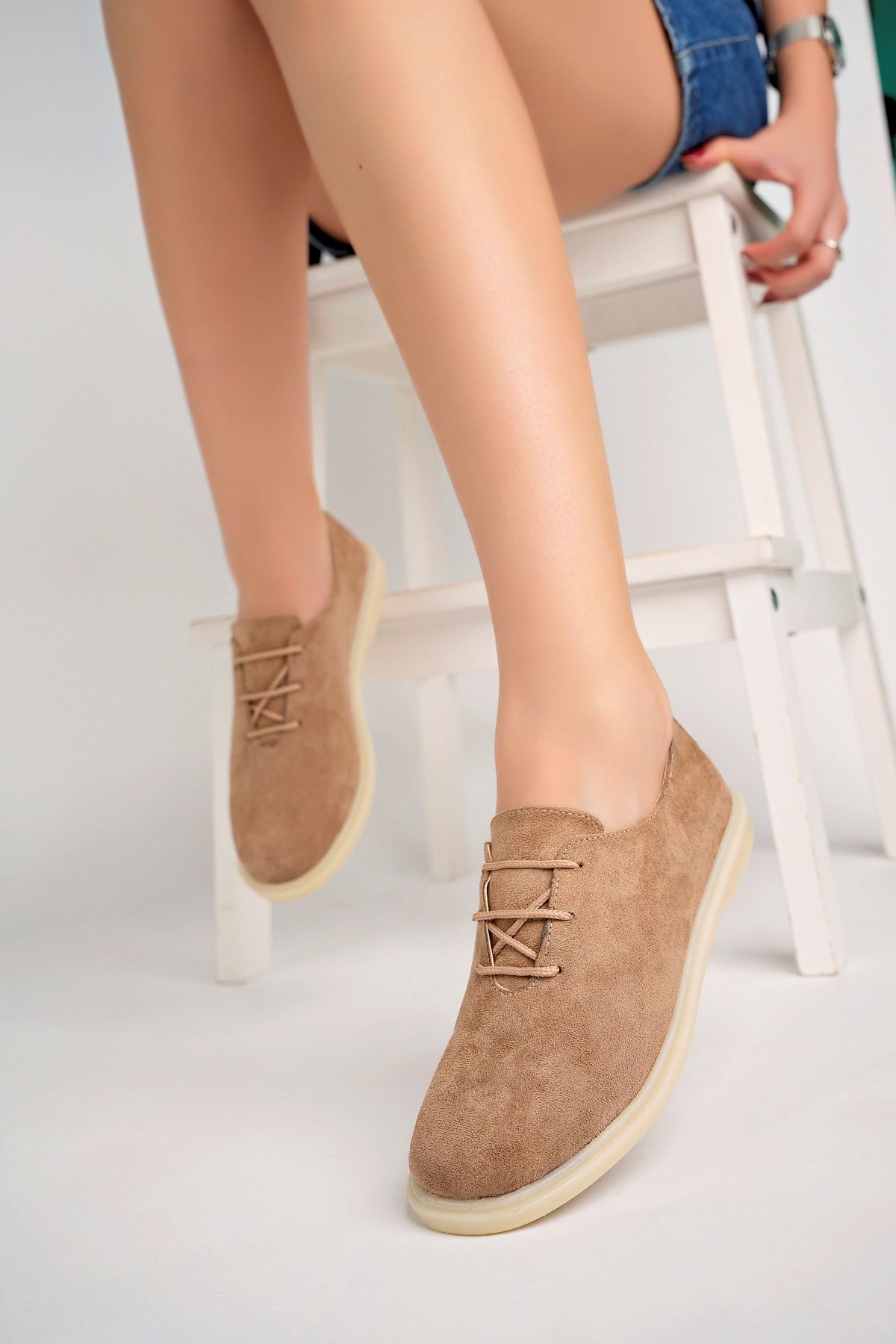 Freemax Kadın Rahat Slikon Taban Günlük Babet Ayakkabı Ppl.210 Nude