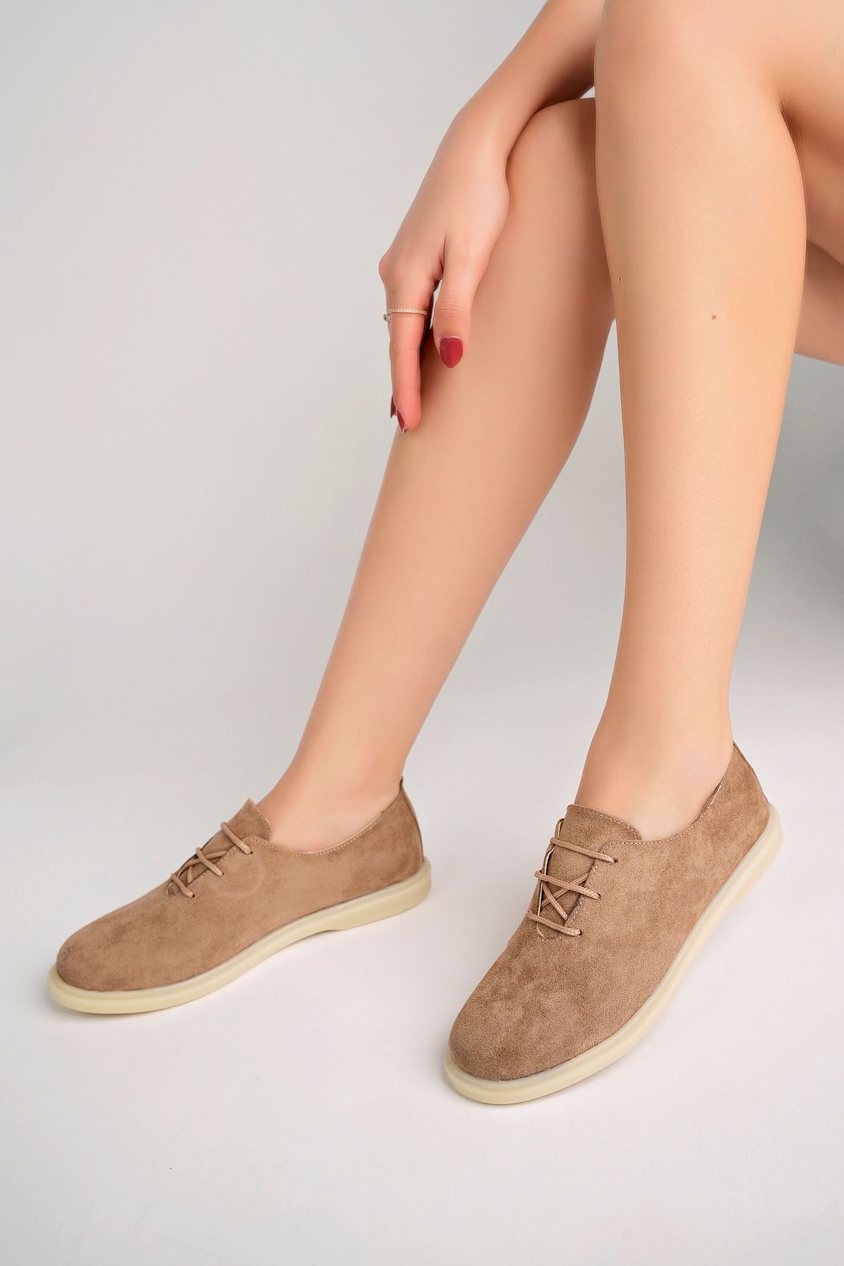 Freemax Kadın Rahat Slikon Taban Günlük Babet Ayakkabı Ppl.210 Nude