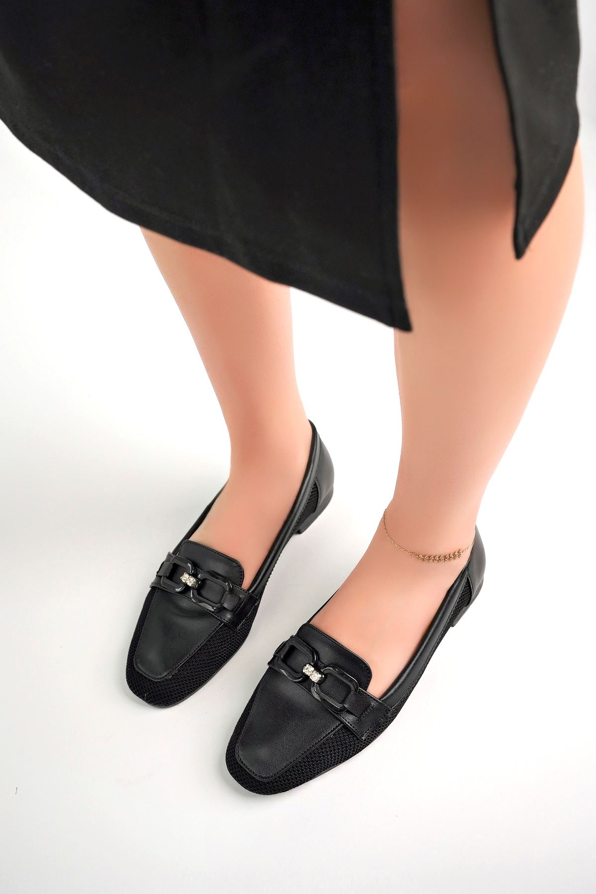 Freemax Kadın Yazlık Rahat Dokuma Babet Ayakkabı Freemax.051 Siyah